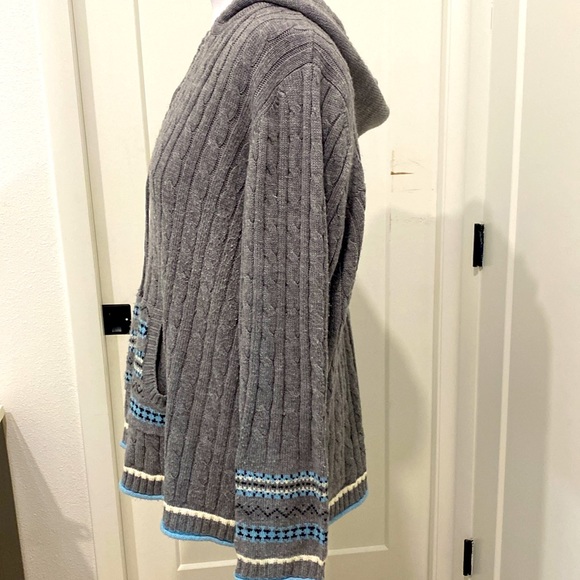 Cato Hooded Nordic Cable Knit Sweater |Size 22/24W - Picture 7 of 11